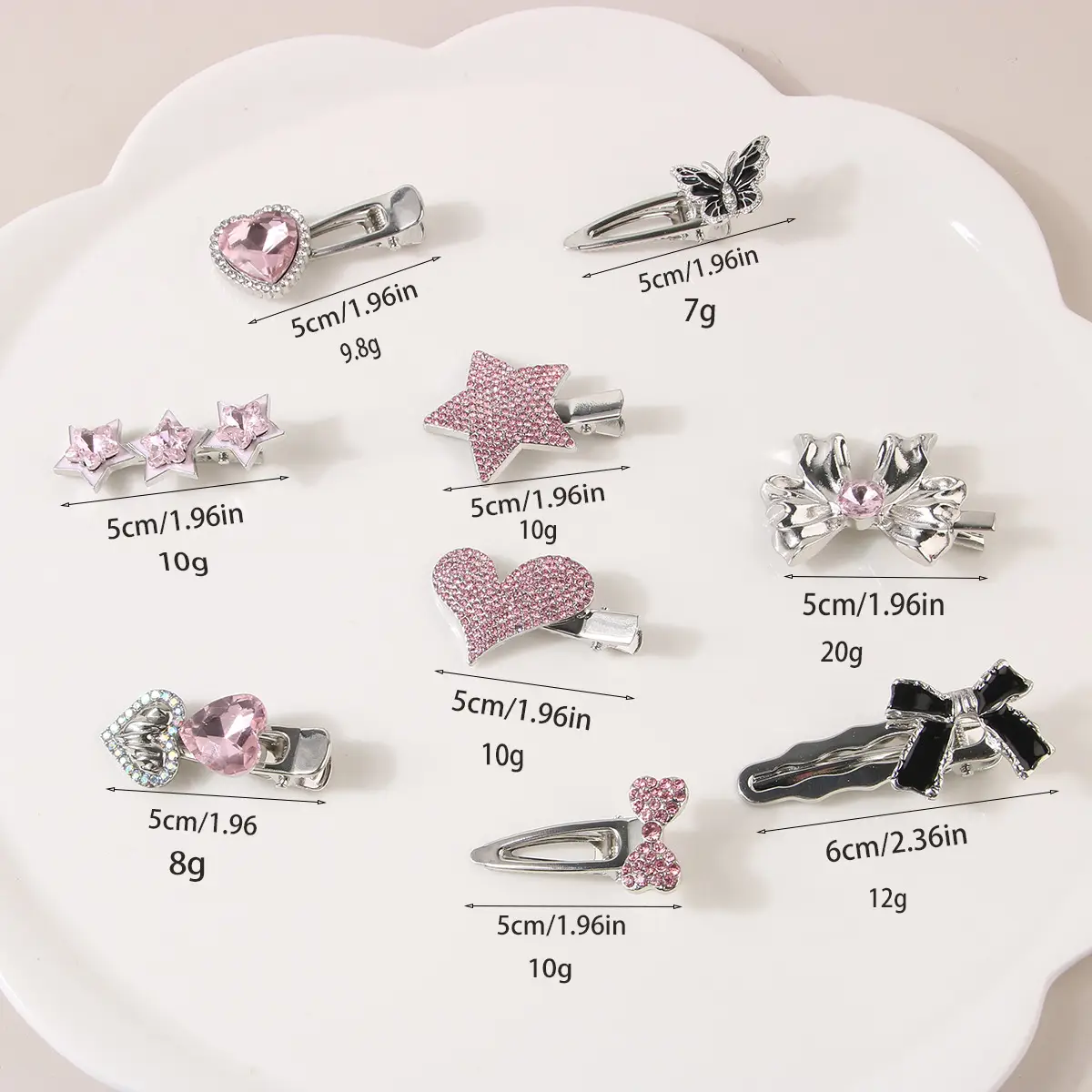 Pink Heart Star Metal Hairpin Sweet Cool Girly Style Y2K Bangs Side Clip New Hairpin Hair Accessories - Image 15