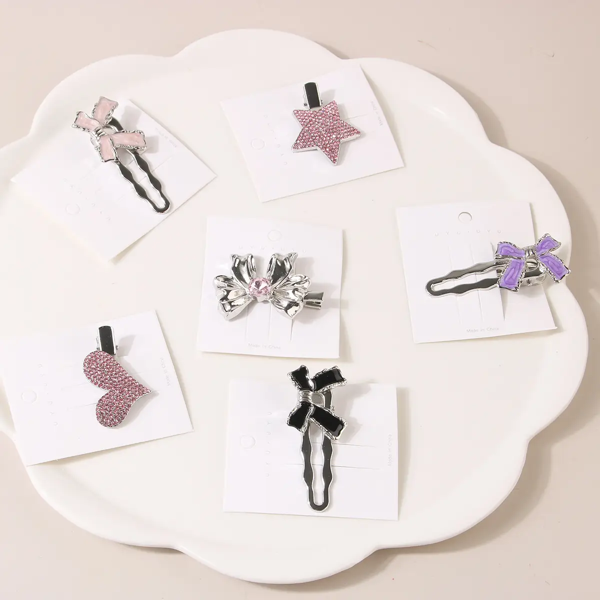 Pink Heart Star Metal Hairpin Sweet Cool Girly Style Y2K Bangs Side Clip New Hairpin Hair Accessories - Image 16