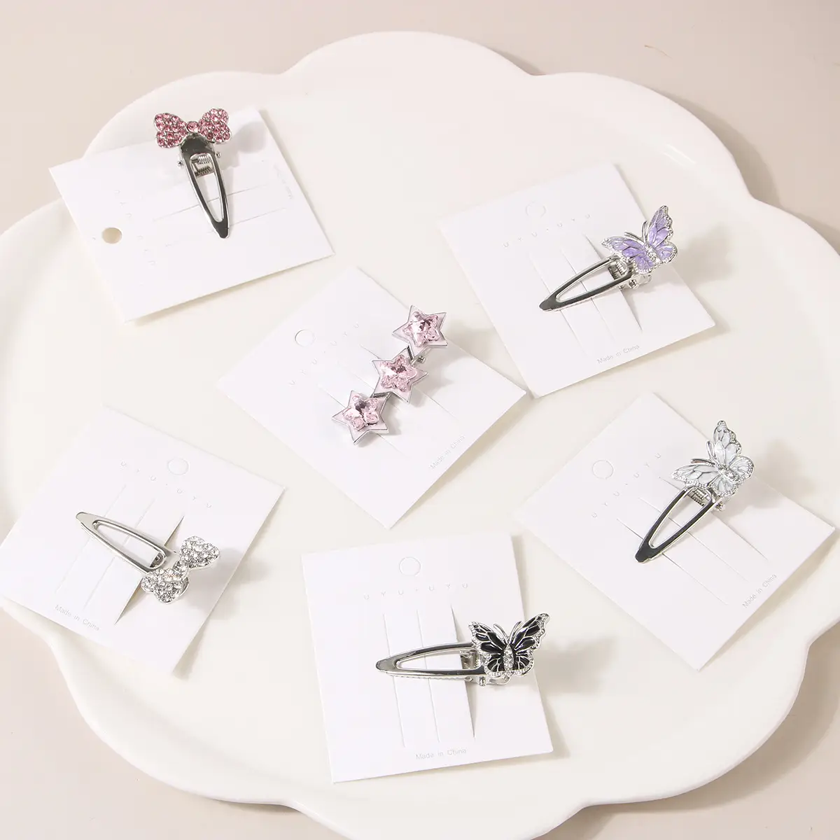 Pink Heart Star Metal Hairpin Sweet Cool Girly Style Y2K Bangs Side Clip New Hairpin Hair Accessories — feature 8