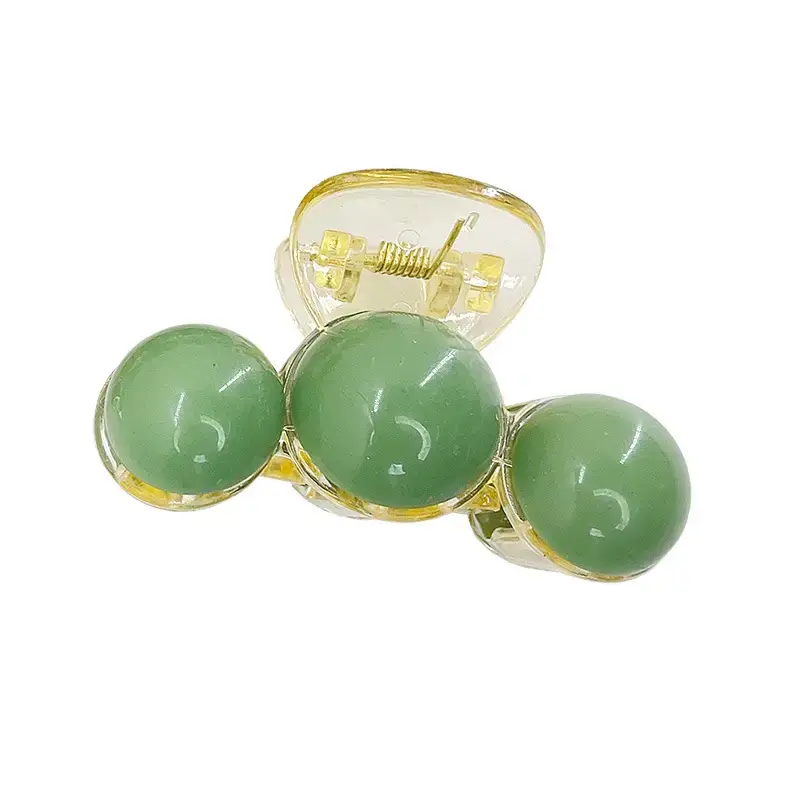 Korean Pearl Hair Clip Green 10cm 70cm