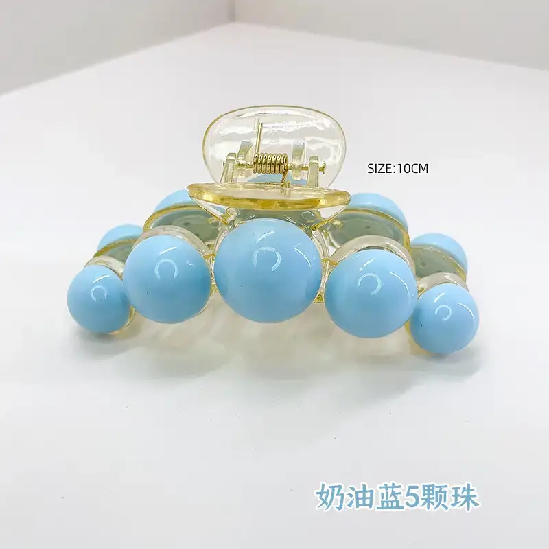 Korean Pearl Hair Clip Green 10cm 70cm