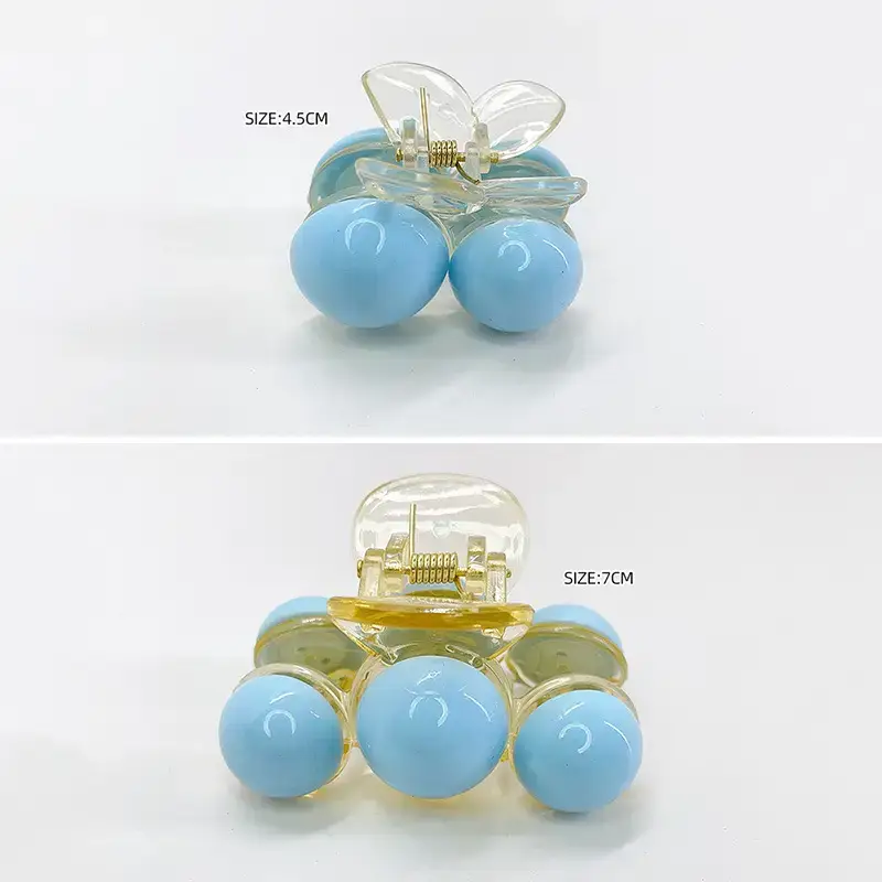Korean Pearl Hair Clip Green 10cm 70cm