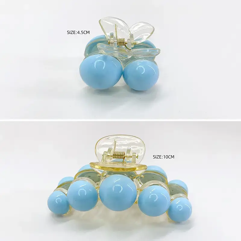Korean Pearl Hair Clip Green 10cm 70cm