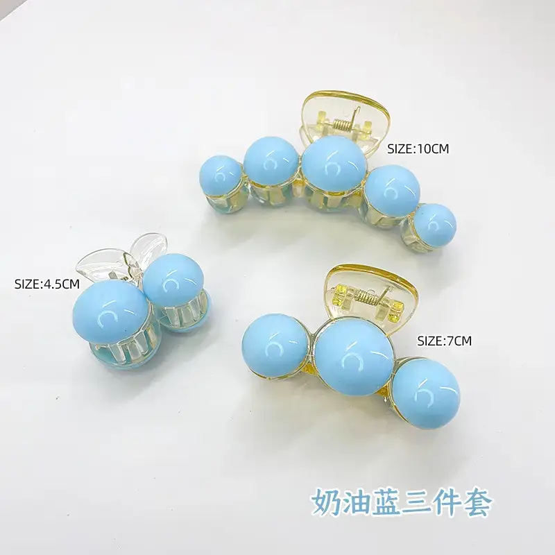 Korean Pearl Hair Clip Green 10cm 70cm