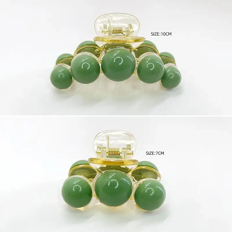 Korean Pearl Hair Clip Green 10cm 70cm