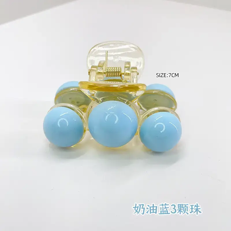 Korean Pearl Hair Clip Green 10cm 70cm
