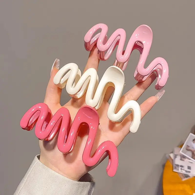 Candy Color Wave Hair Clip for Back Head Updo - Image 8