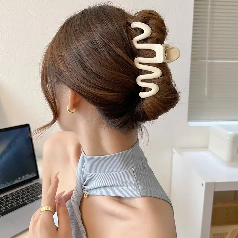 Candy Color Wave Hair Clip for Back Head Updo - Image 9