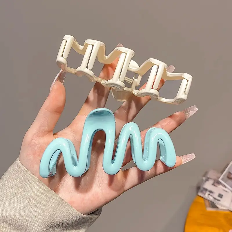 Candy Color Wave Hair Clip for Back Head Updo - Image 11