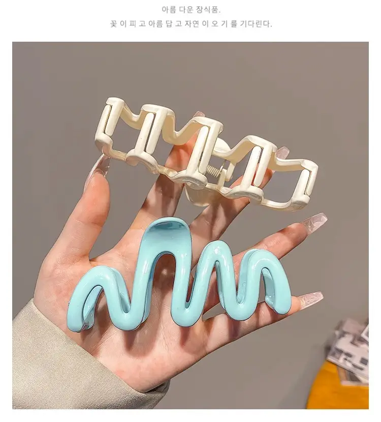 Candy Color Wave Hair Clip for Back Head Updo — feature 12