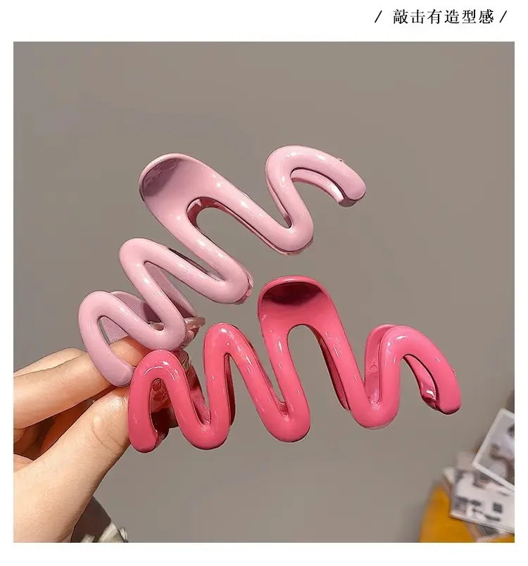 Candy Color Wave Hair Clip for Back Head Updo — feature 14