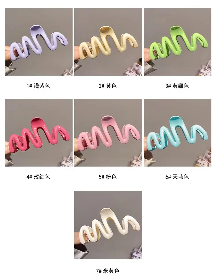 Candy Color Wave Hair Clip for Back Head Updo — feature 4