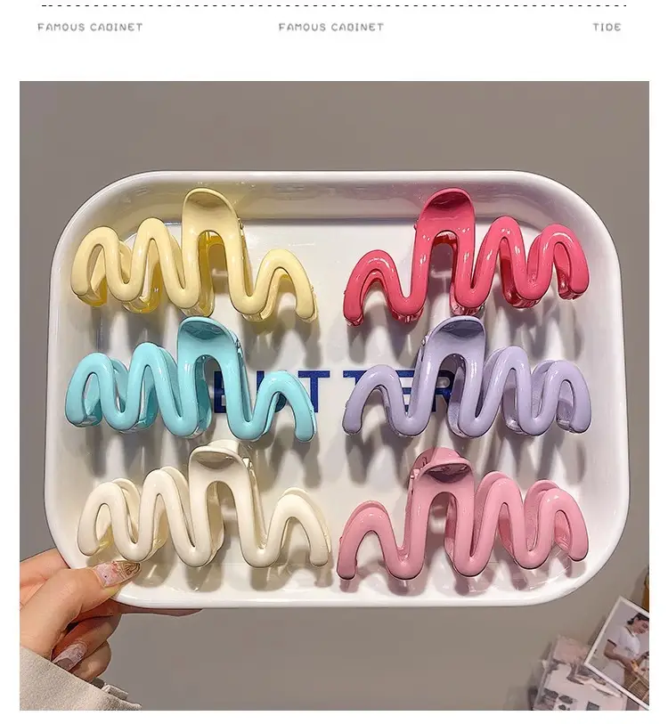 Candy Color Wave Hair Clip for Back Head Updo — feature 9