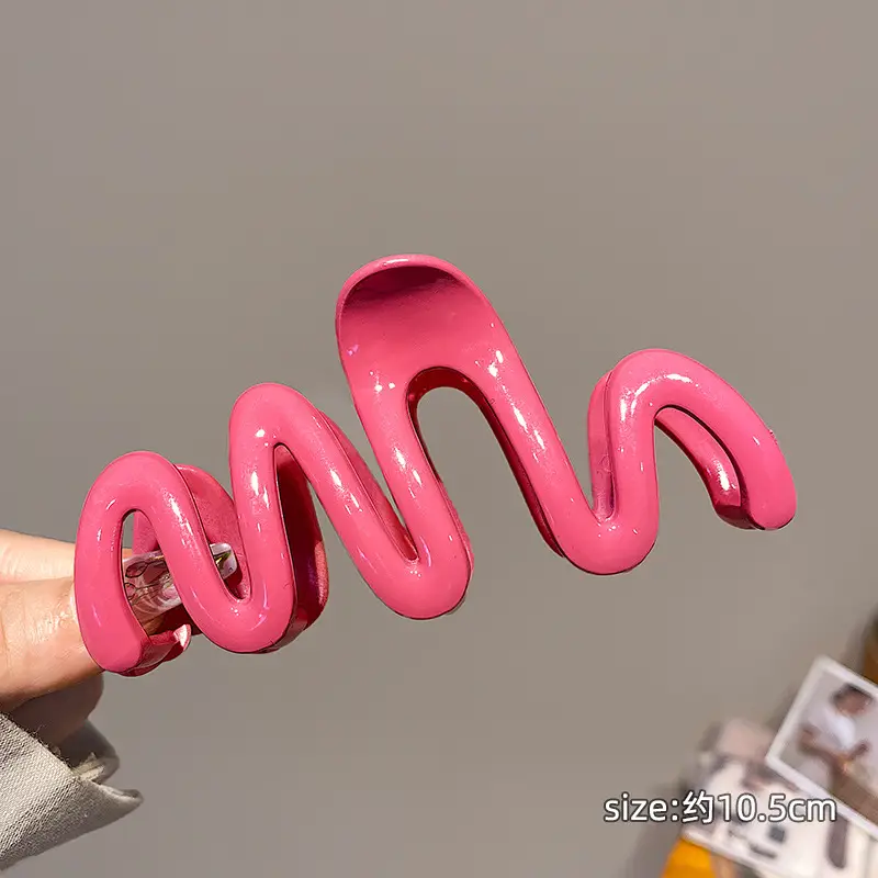 Candy Color Wave Hair Clip for Back Head Updo - Image 2