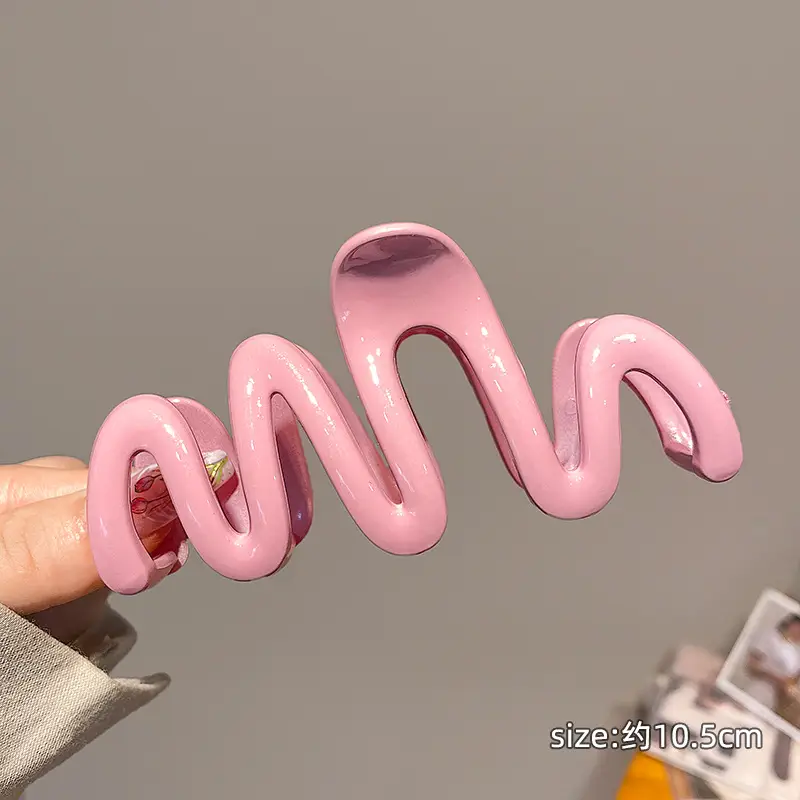 Candy Color Wave Hair Clip for Back Head Updo - Image 3
