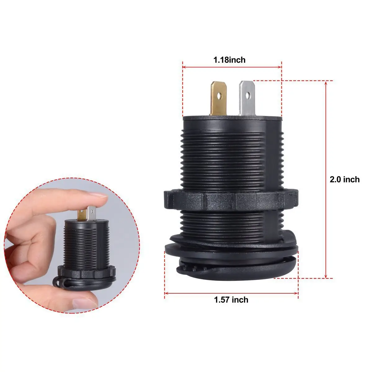 Dual 4.2A USB Charger for Car & Motorcycle Orange Blue Red Green - Image 11