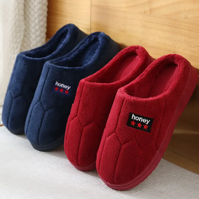 New Cotton Slippers for Men and Women, New Winter Indoor Home Warm Slippers, Non-Slip Woolen Cotton Shoes for Men and Women
