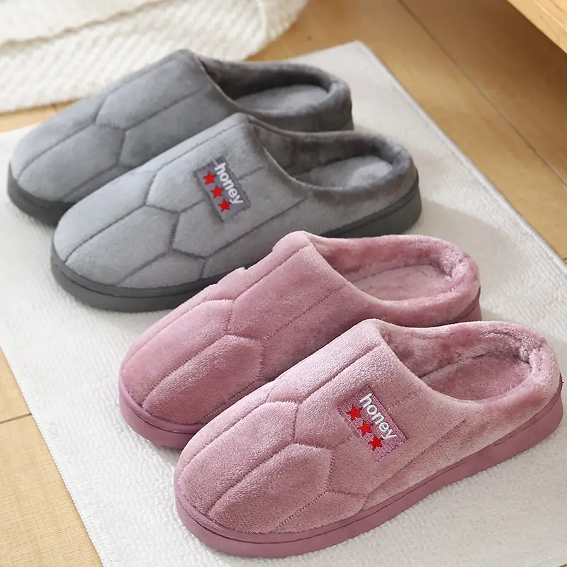 New Cotton Slippers for Men and Women, New Winter Indoor Home Warm Slippers, Non-Slip Woolen Cotton Shoes for Men and Women