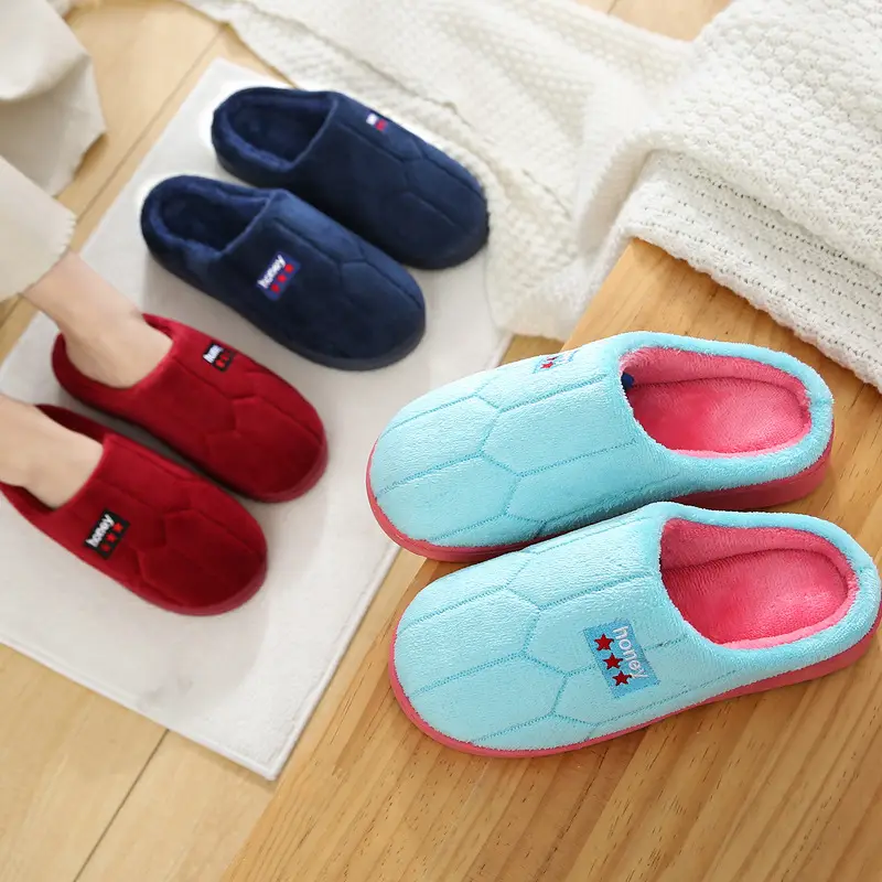 New Cotton Slippers for Men and Women, New Winter Indoor Home Warm Slippers, Non-Slip Woolen Cotton Shoes for Men and Women