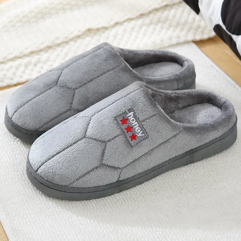 New Cotton Slippers for Men and Women, New Winter Indoor Home Warm Slippers, Non-Slip Woolen Cotton Shoes for Men and Women