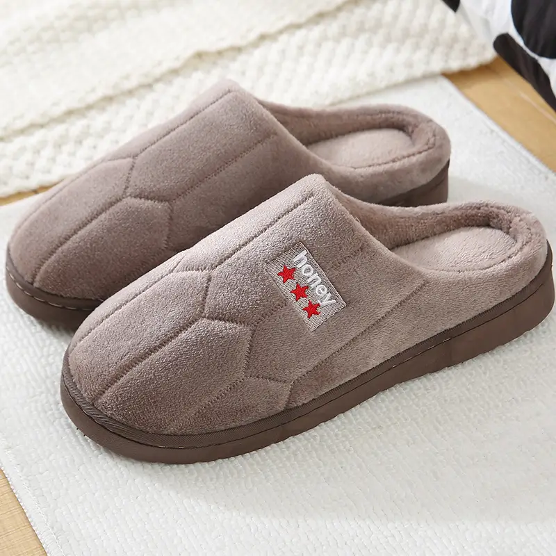 New Cotton Slippers for Men and Women, New Winter Indoor Home Warm Slippers, Non-Slip Woolen Cotton Shoes for Men and Women