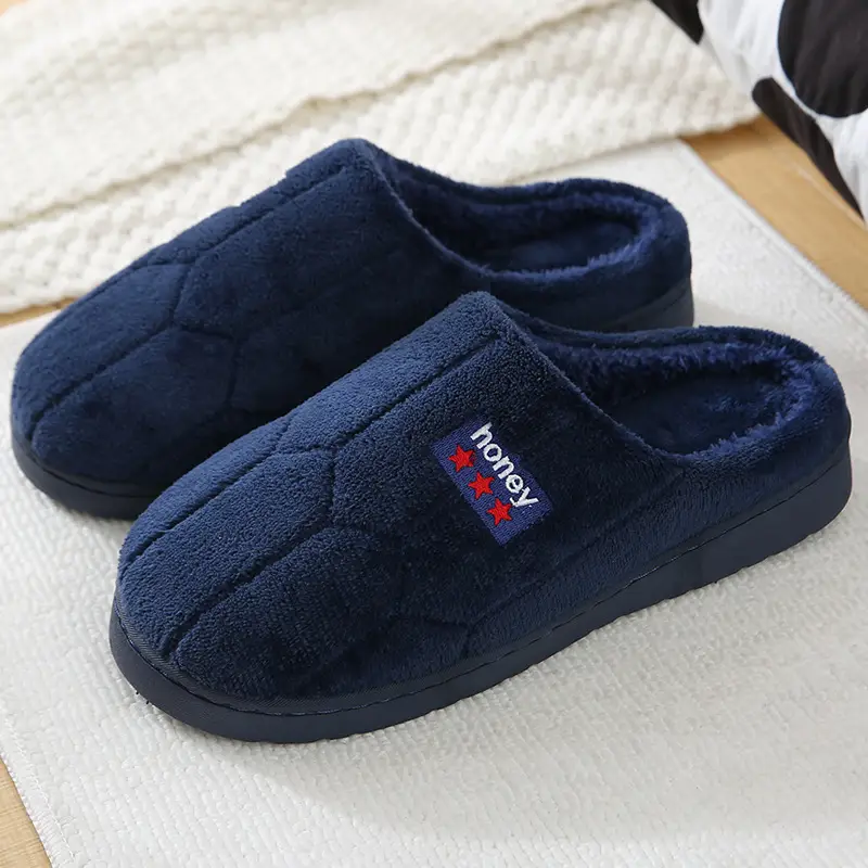 New Cotton Slippers for Men and Women, New Winter Indoor Home Warm Slippers, Non-Slip Woolen Cotton Shoes for Men and Women