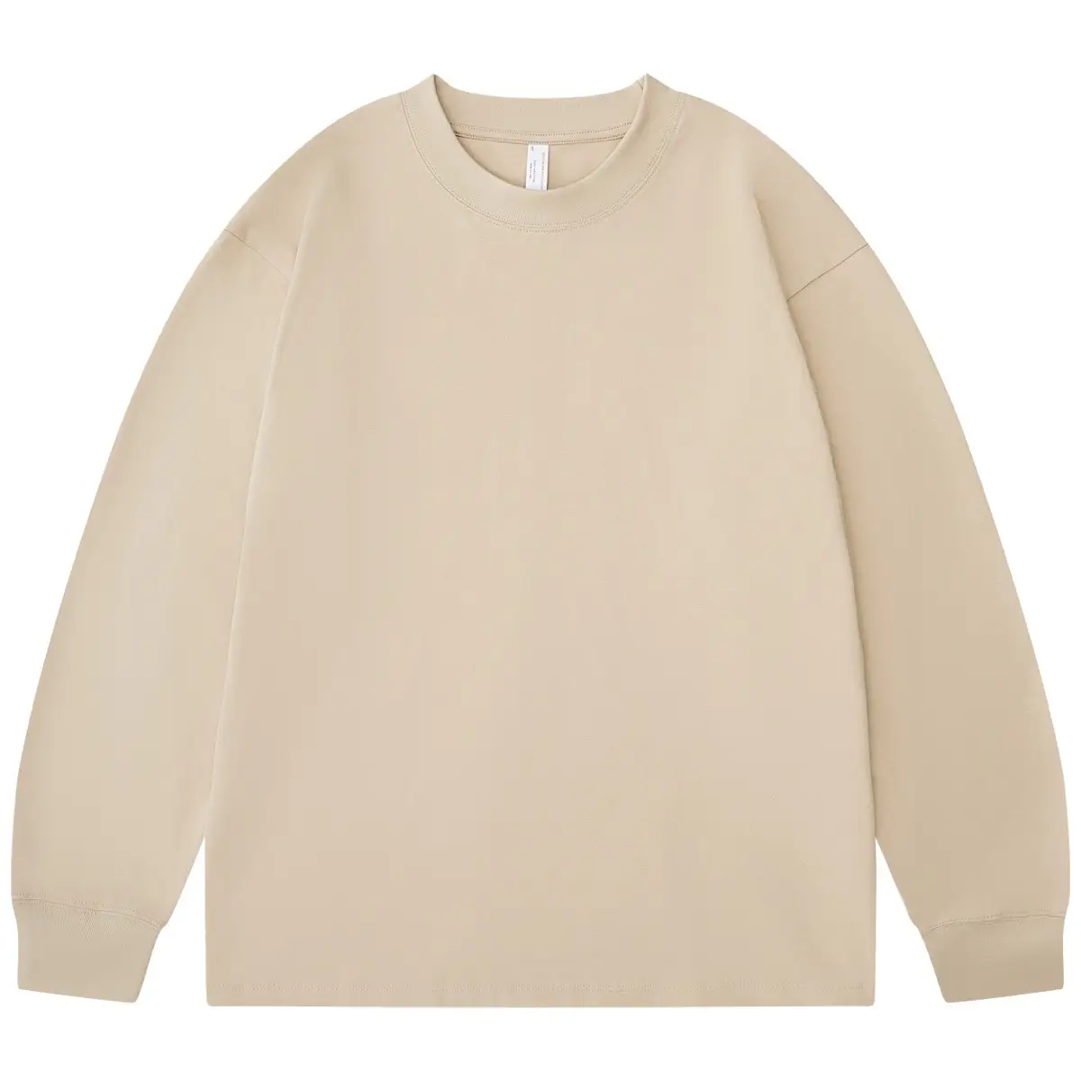 Men's Long Sleeve T-Shirt Brown Cotton 245g - Image 7