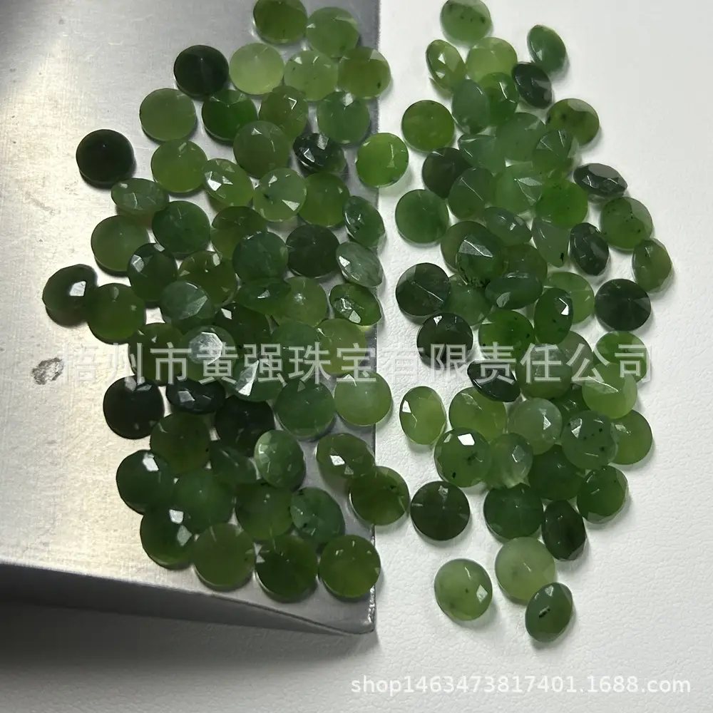 Natural Green Jasper Round Cut Stones 6.5-10mm - Image 3