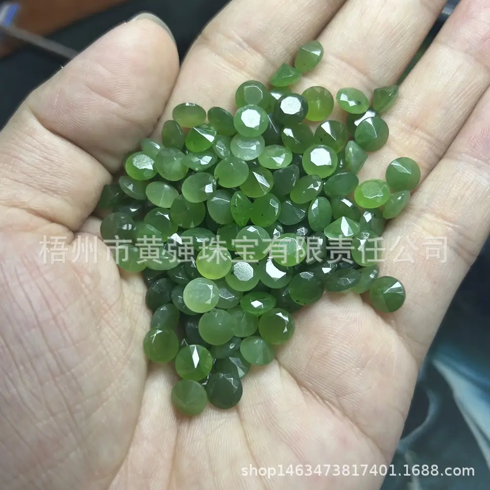 Natural Green Jasper Round Cut Stones 6.5-10mm - Image 8