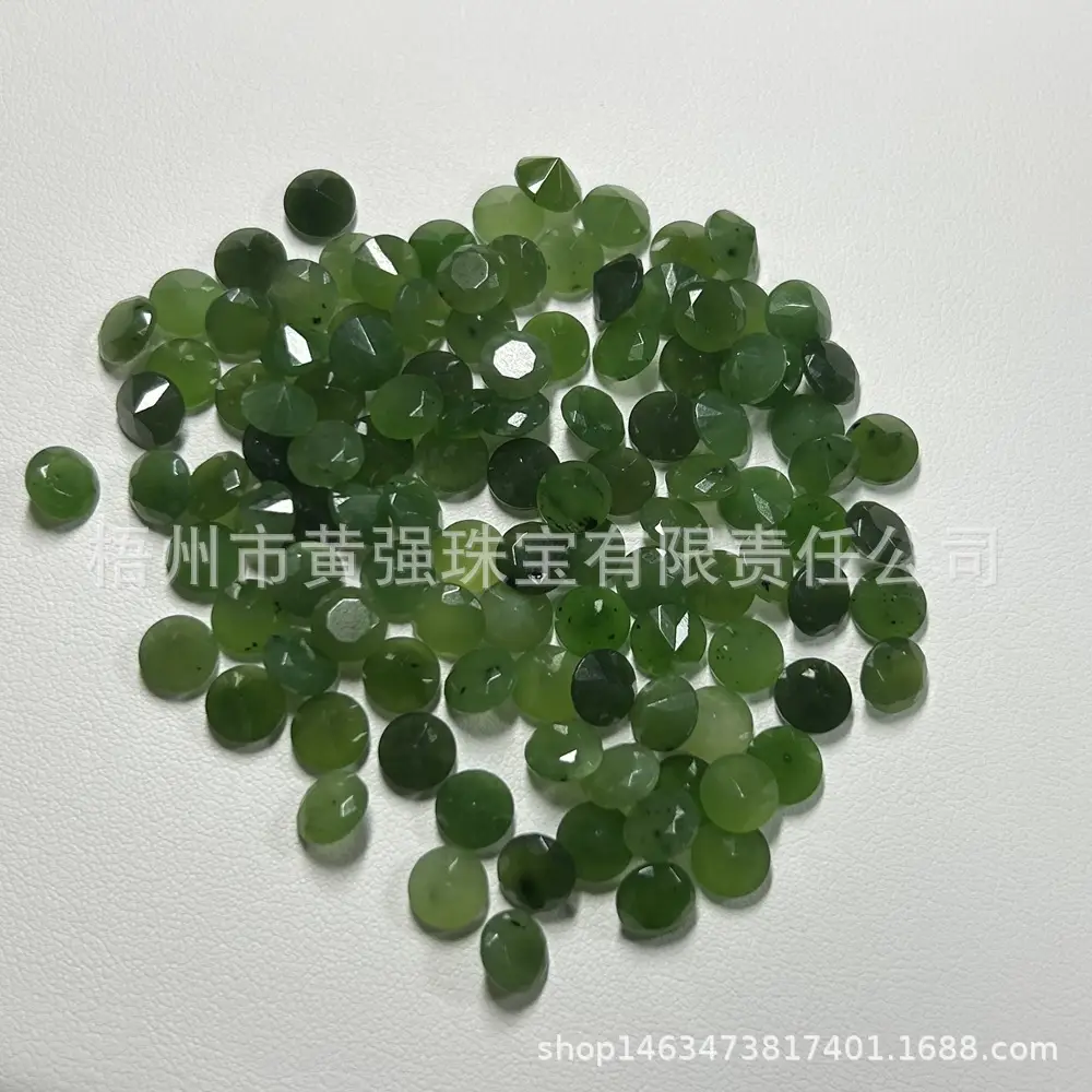 Natural Green Jasper Round Cut Stones 6.5-10mm - Image 4