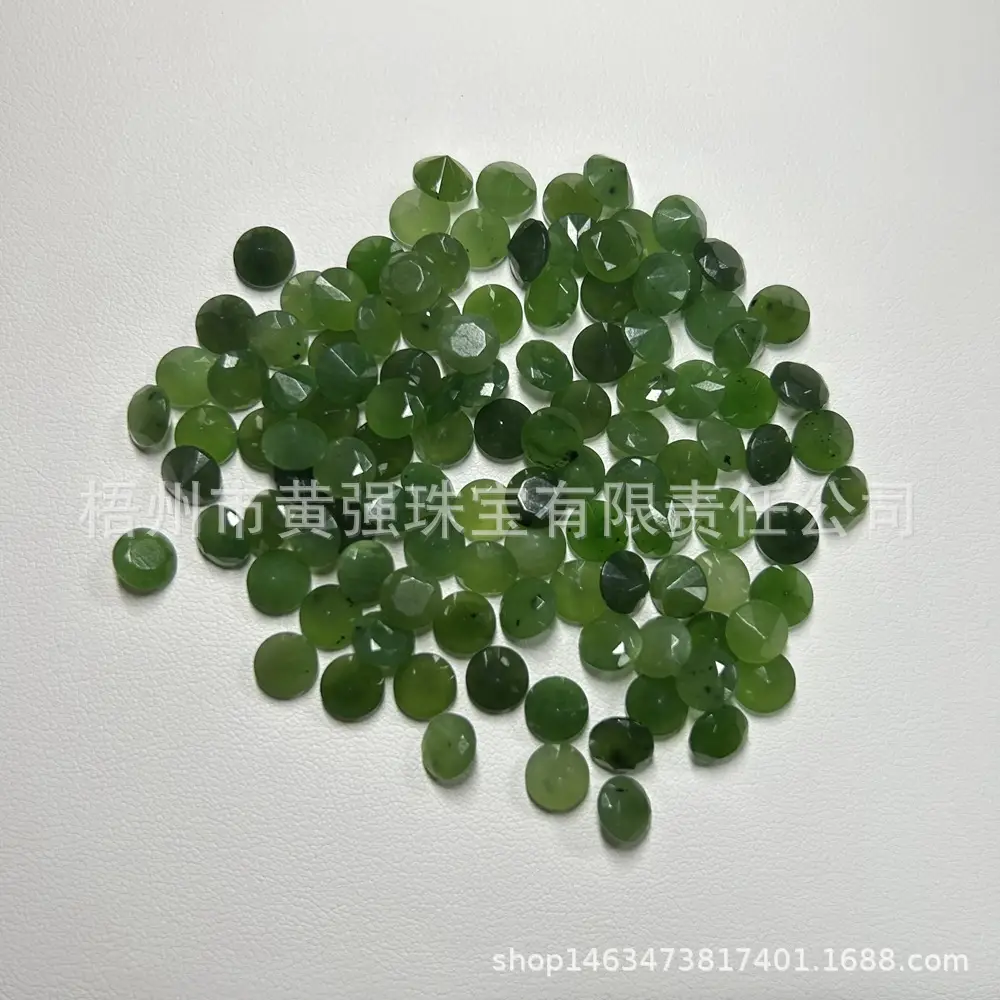 Natural Green Jasper Round Cut Stones 6.5-10mm - Image 5