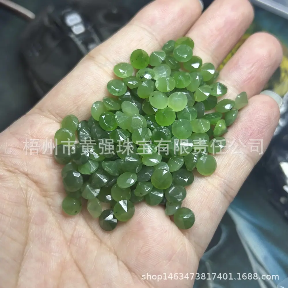 Natural Green Jasper Round Cut Stones 6.5-10mm - Image 6