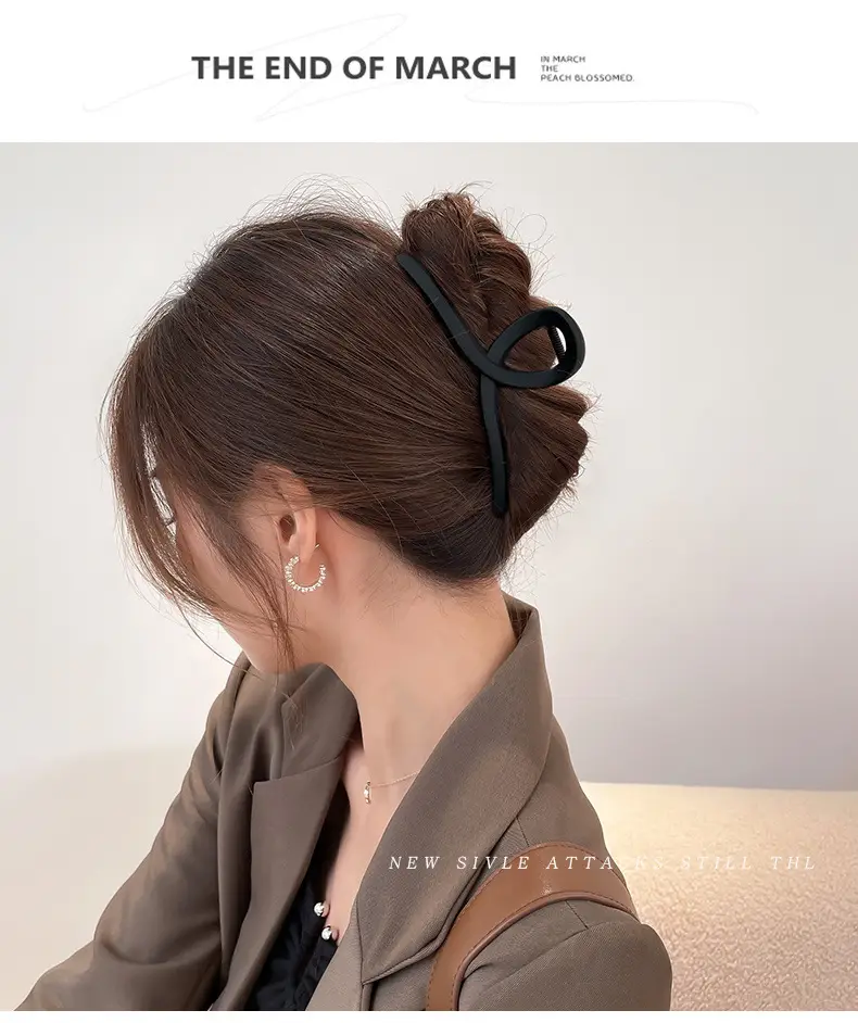 Elegant Large Hairpin for Women's Back Clip Updo — feature 11