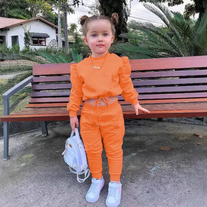 Kids Red Sweatshirt Suit 2025 New Arrival - Image 4
