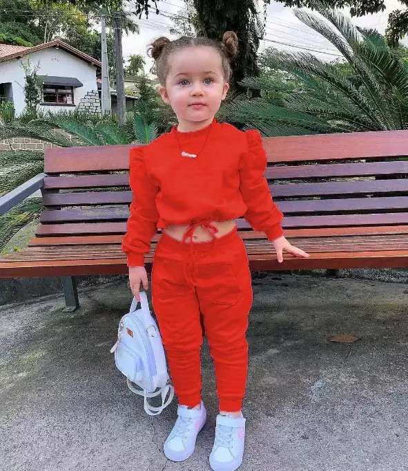 Kids Red Sweatshirt Suit 2025 New Arrival — feature 8