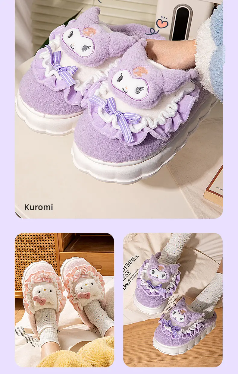 Nanpowan coolomi cotton slippers women's winter home genuine goods ip joint cartoon cute Sanrio slippers wholesale — feature 16