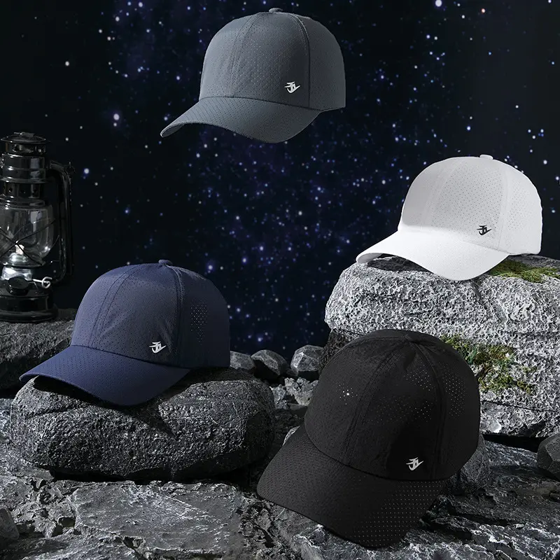 Men's Black Peak Cap Sun Proof Lightweight Baseball Cap - Image 6