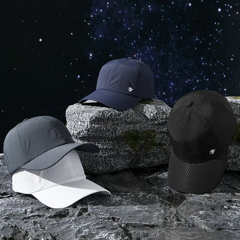 Men's Black Peak Cap Sun Proof Lightweight Baseball Cap - Image 8