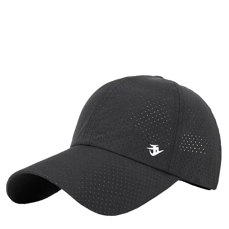 Men's Black Peak Cap Sun Proof Lightweight Baseball Cap - Image 9
