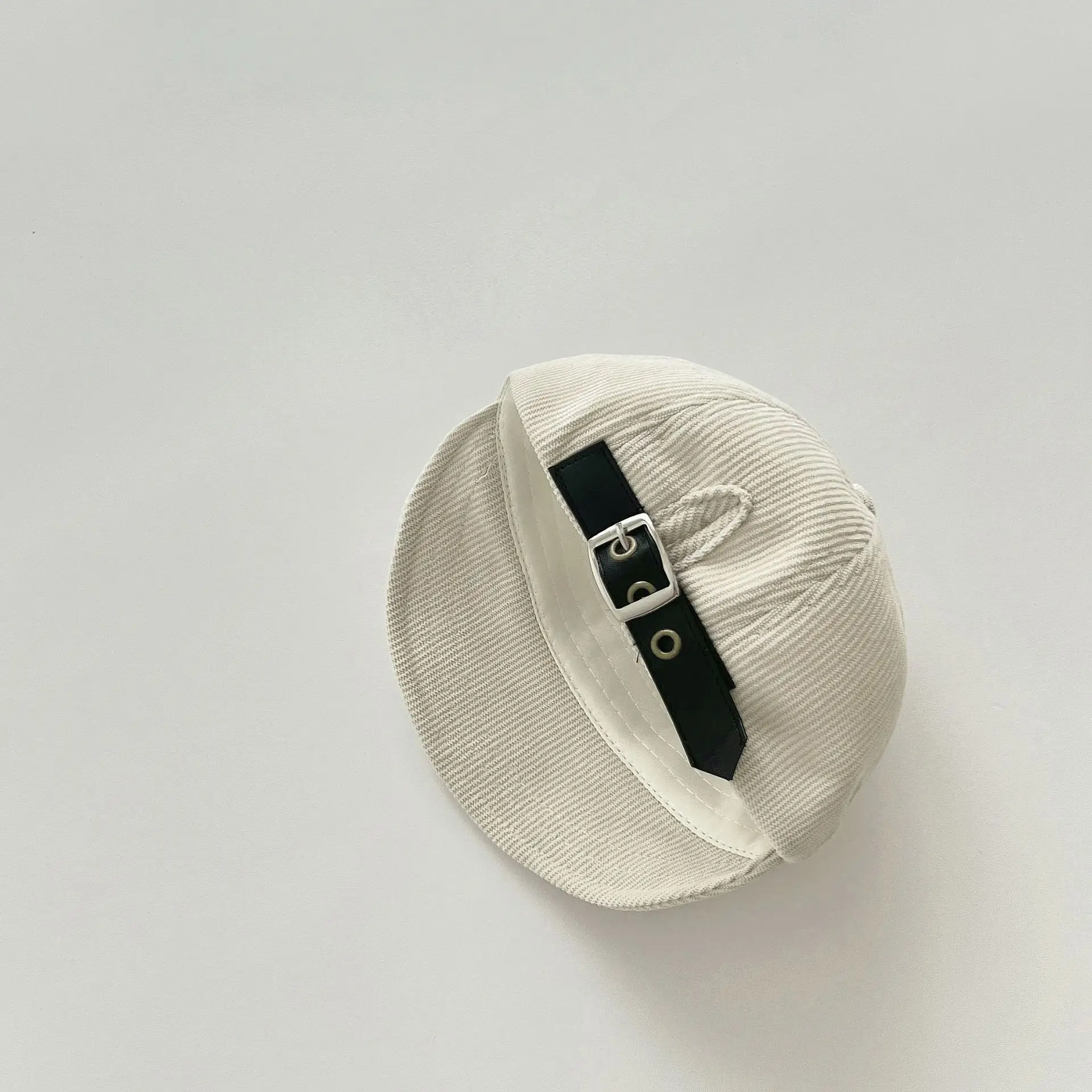 Kids Cream Embroidered Cap Autumn Winter 2025 - Image 6
