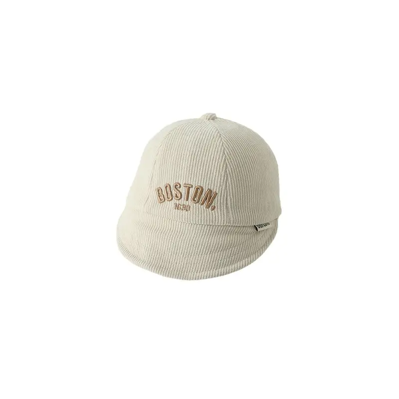 Kids Cream Embroidered Cap Autumn Winter 2025 - Image 7