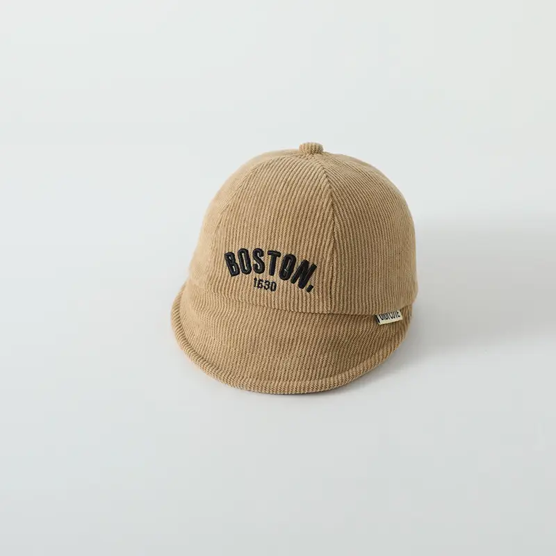 Kids Cream Embroidered Cap Autumn Winter 2025 - Image 2