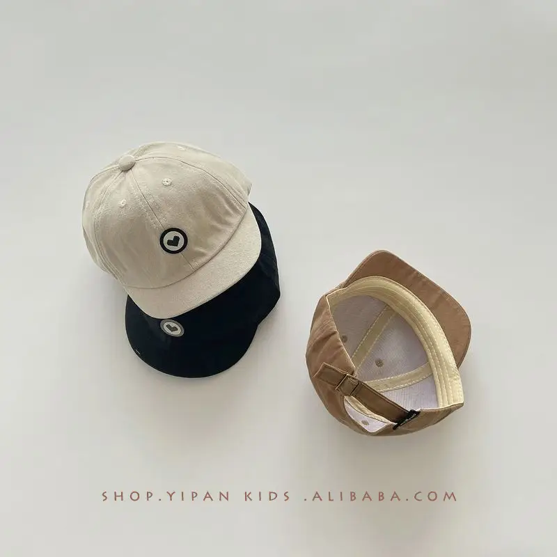 Yipan Baby Cap Autumn Winter 2025 New Versatile Heart Cute Super Cute Kidsren's Short Brim Baby Cap - Image 4