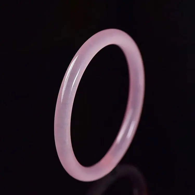Pink Quartz Jade 8mm Ring Bracelet for Women - Image 6