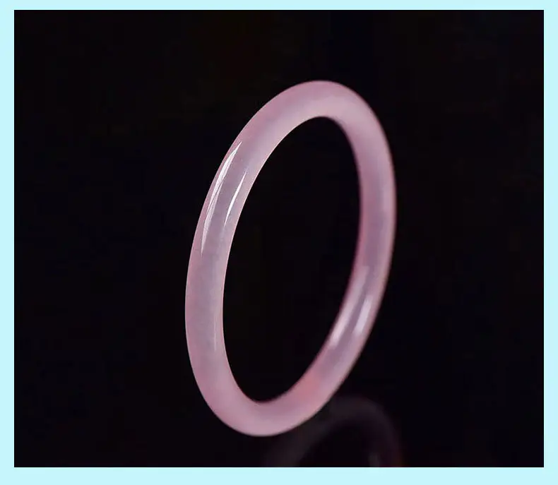 Pink Quartz Jade 8mm Ring Bracelet for Women — feature 3