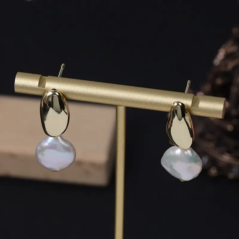 High-end Pearl Earrings Set Gold Plated Wholesale - Image 4