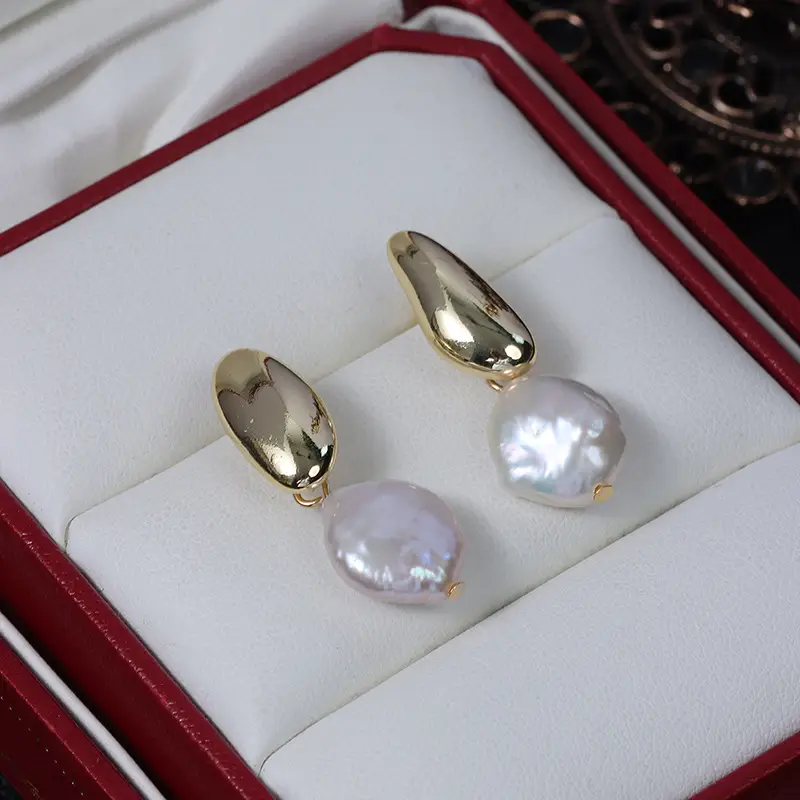 High-end Pearl Earrings Set Gold Plated Wholesale - Image 5