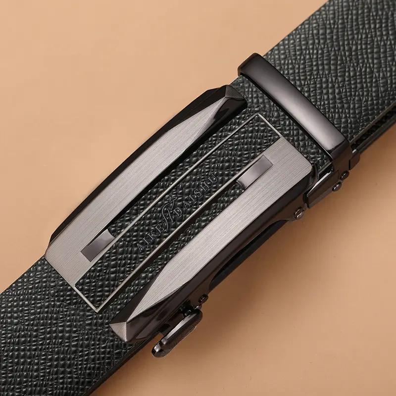 Men's Genuine Leather Belt with Rose Gold Buckle - Image 3
