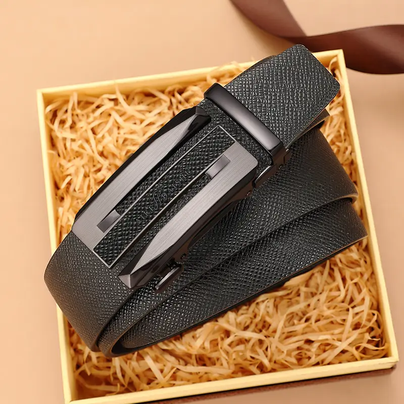 Men's Genuine Leather Belt with Rose Gold Buckle - Image 6