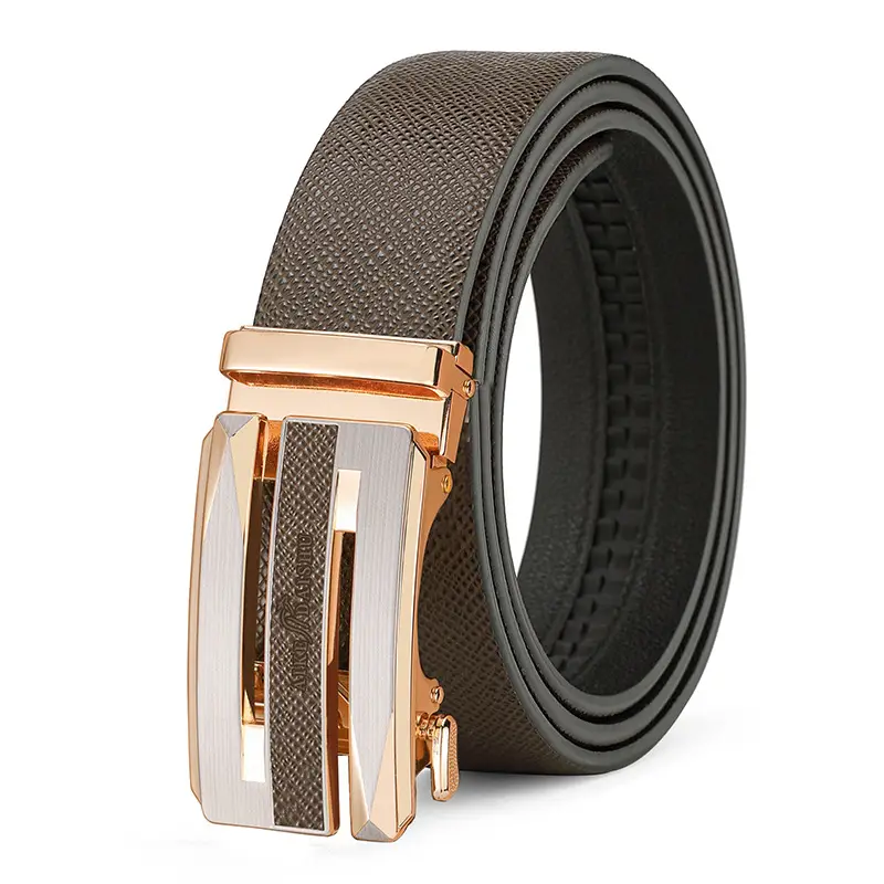 Men's Genuine Leather Belt with Rose Gold Buckle - Image 7